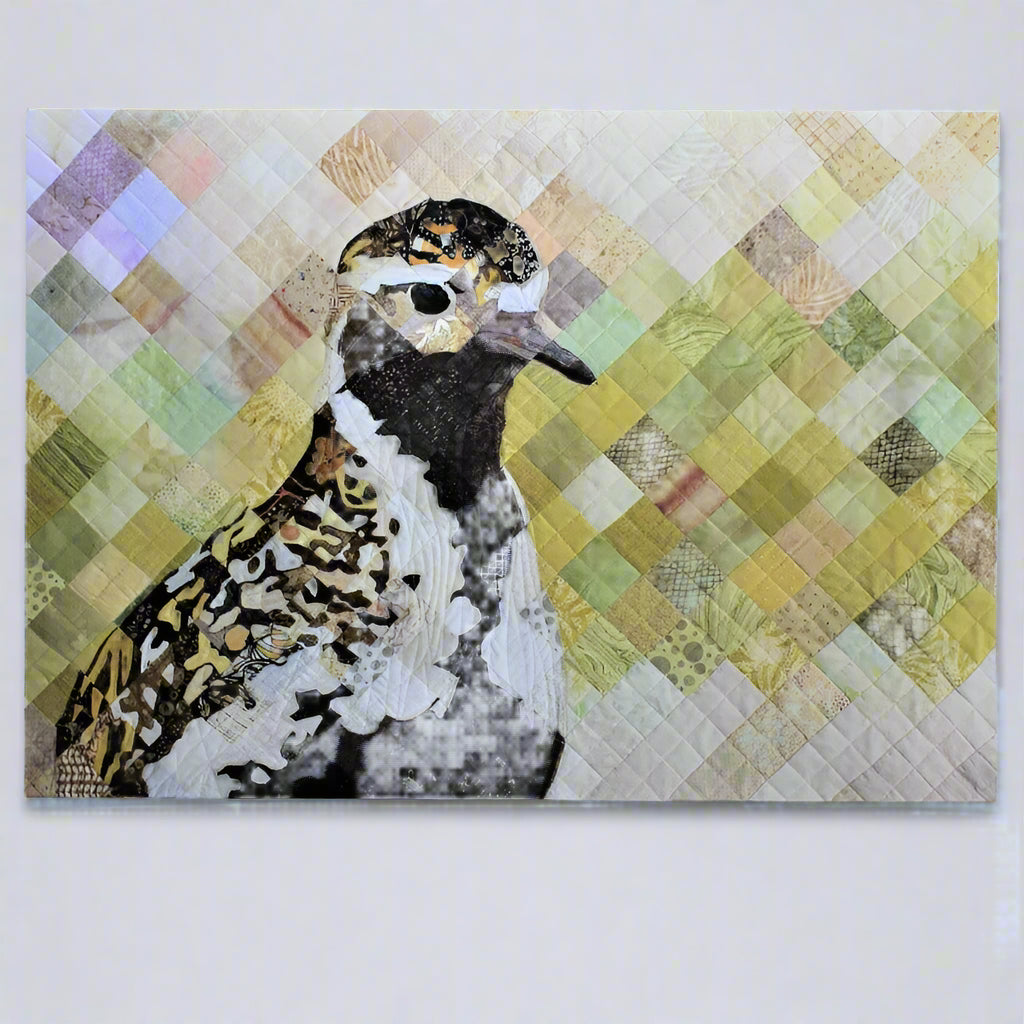 The Golden Plover has arrived - a quilt by Drofn Teitsdottir - Postcard and Poster. kashima.is