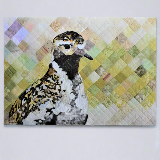 The Golden Plover has arrived - a quilt by Drofn Teitsdottir - Postcard and Poster. kashima.is