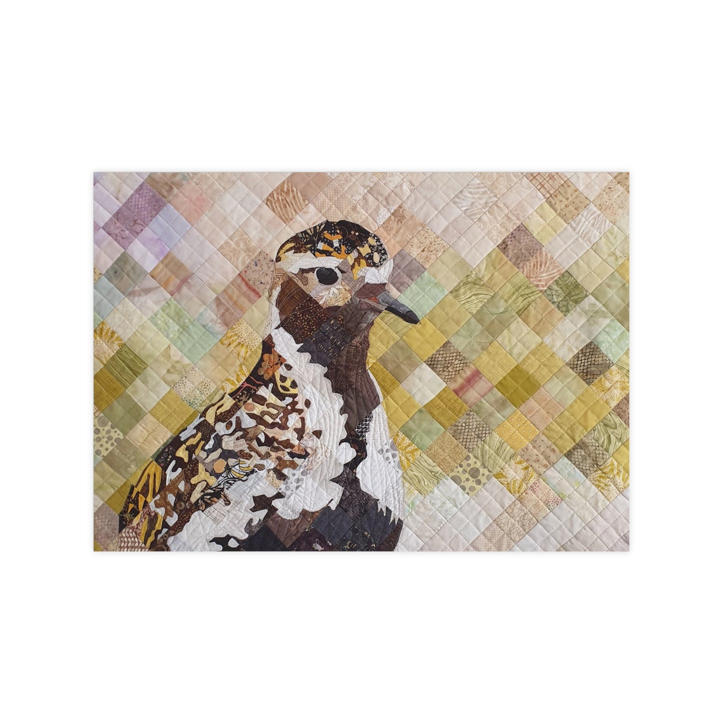 Poster - The Golden Plover has arrived, Quilt Art Design