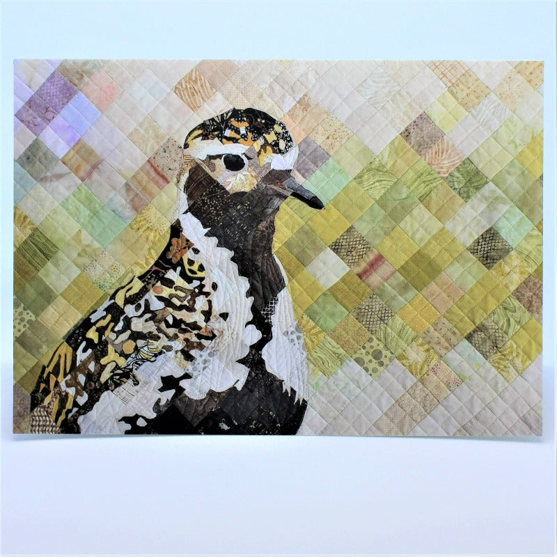 The Golden Plover has arrived - a quilt by Drofn Teitsdottir - Postcard and Poster. kashima.is